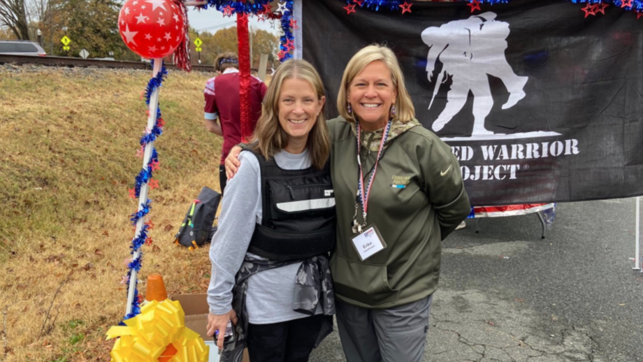 Dr. Patricia McHale (left) and Erika Gandee (right) at the 2023 Wounded Warrior Project Race.